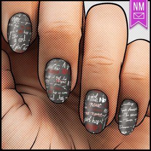 Game of Thrones themed nerdy nail wraps
